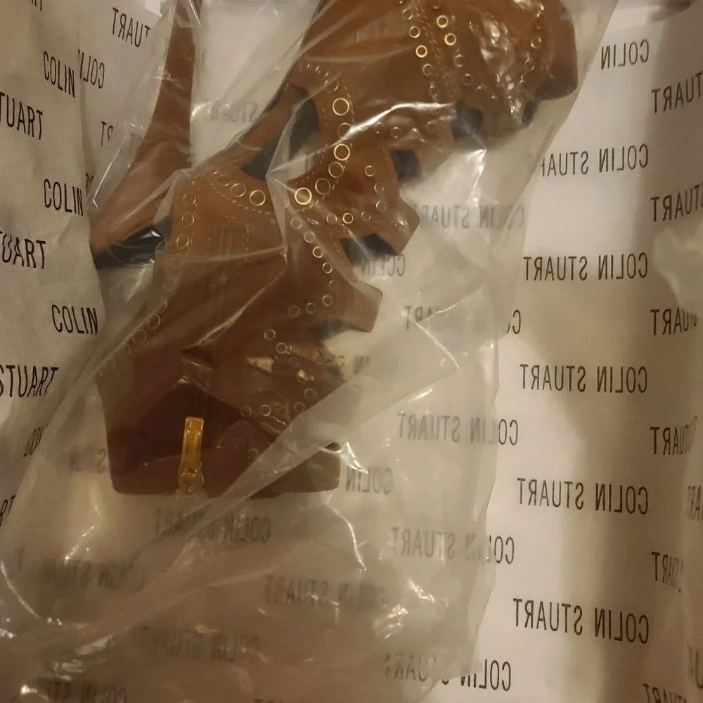 Brown Colin Stuart Stiletto Booties - NIB - Size 7 Womens - Picture 15 of 15